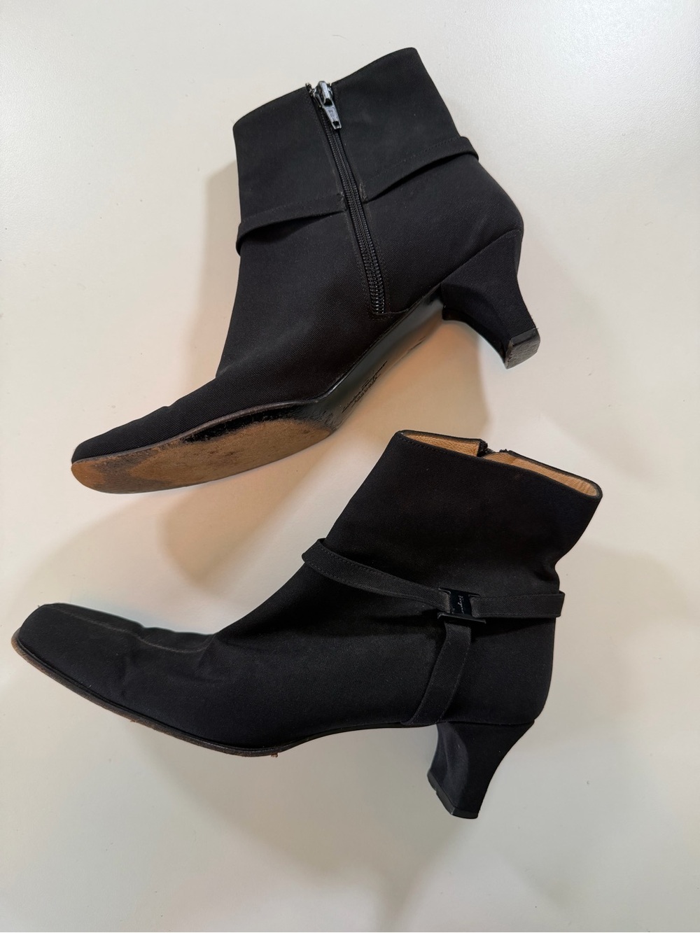 Vintage Salvatore Ferragamo Belted Ankle Boots 6.5B Made in Italy - Picture 4 of 13